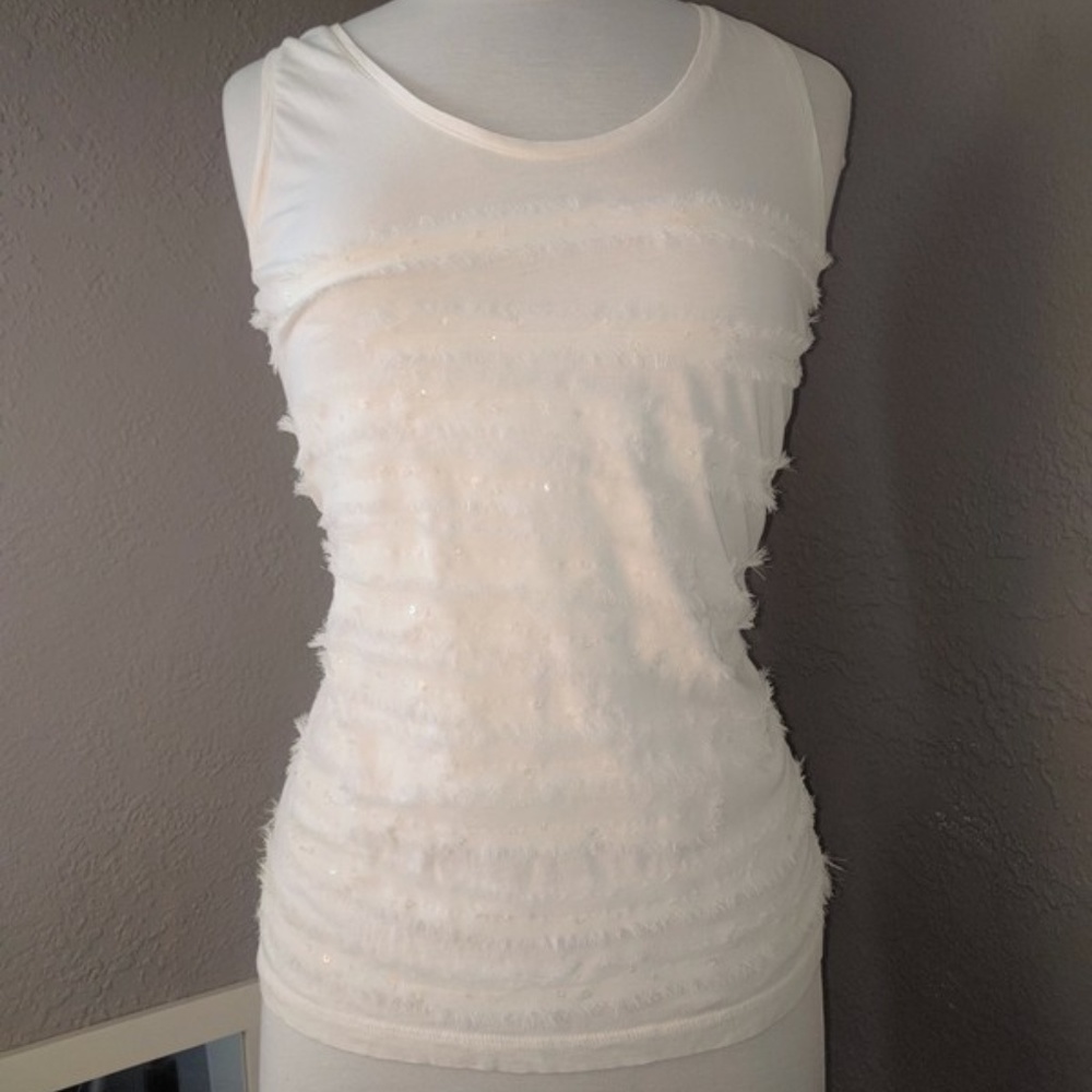 Sequin fringed top